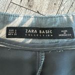 ZARA Basic Shorts Women’s Size SmallCrane Birds Ruffle Layers Blue Wide Zipper Photo 8