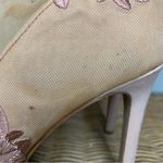 Gianni Bini Blush Pink Embroidered Zip Lace Up Heeled Booties Size 8.5 Photo 8