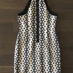 Katherine Kelly Black White Floral Crochet Embroidered Dress Photo 5