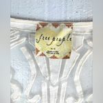 Free People  M Boho Lace Trim V-Neck Long Sleeved Top in Off-White Photo 8