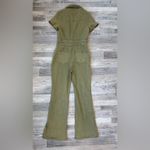 Urban Outfitters Green Denim Short Sleeve Pantsuit Front Snap Q19 Photo 7
