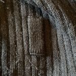 Roberto Collina Large Navy Rib Knit Zip Up Sweater Removable Fur Collar Grandma Blue Photo 5