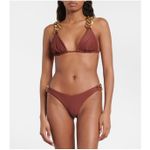SAME Bikini SET Gold Chain Burnt Sienna Triangle Top Size S and bottoms Size M Photo 13
