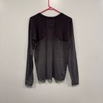 Athleta  Black and gray Long Sleeve athletic workout Top size medium Photo 2