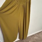 Free People NEW  Temperley Jumpsuit Khaki Green Puff Sleeve Sm Goblincore Fairy Photo 10