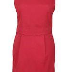 Double Zero  Red Tiered Scallop Sleeveless Sheath Dress Size Medium Photo 0