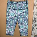 Victoria's Secret Victoria’s Secret Sport VSX Knockout Crop Leggings Neon Geometric Aztec Print Photo 2