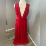 Lulus Heavenly Hues Red Maxi Dress in chiffon material New With Tags Photo 6