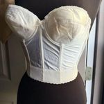 Vintage Jezebel white bridal bra corset bustier, size 34B Photo 0