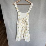 Forever 21 + Women's 0X White Embroidered Daisy Print Tie-Back Mini Length Dress Photo 2
