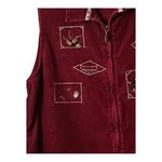 VTG. Corduroy Embroidered Outdoor Theme Zip up front Vest. SZ.XL Photo 2