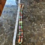 Multicolor Beaded Gemstone Long Necklace Beach Vacation Resort Wear Purple Photo 4