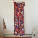New! BOG Collective Strapless Floral Jumpsuit Romper, Tropical Flowy size XS Red Photo 7