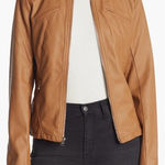 Guess  Faux Leather Racer Jacket‎ Size Large Photo 0