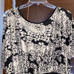 Anthropologie NWT $138  x Ric Rac Black/White Keyhole Faux Wrap Floral Dress M Photo 8