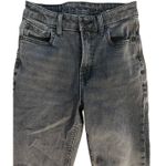 American Eagle  Stretch High Rise Frayed Hem Black Mom‎ Jeans Size 00 Photo 4