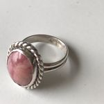 Sterling Silver Stone Ring, Size 6, Stamped CC Photo 1
