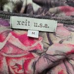 Xcit USA Y2K Vintage Floral Animal Print Top Size Medium Brown Photo 5