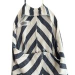 Olivaceous Blue & White Striped Low Back Sleeveless Pants Jumper Women Sz L Photo 8