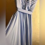 Kennedy Blue Blue Sleeveless Maxi Gown with Plunge Neckline for Weddings Photo 7