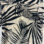 AYR  Pool Boy Shirt Black Cream Palapa Print Silk Blend Short Sleeve Button Down Photo 6