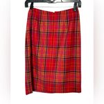 Vintage Elliot Lauren Pink Orange Plaid tartan Wool Skirt Size 2 USA Knee Length Photo 4