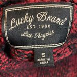 Lucky Brand RED & BLACK CHECKERED PLAID LONG FIT CARDIGAN SWEATER Photo 5