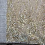 Hello Molly  Gold Sequin Halter Prom Dress Small Open Back Formal High Slit NEW Photo 9