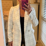 House of Harlow Revolve 1960 White Tweed Blazer. Size XS! Black Photo 0
