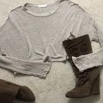 Staring At Stars Taupe Oversized Sweater Photo 0