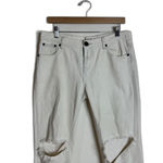 One Teaspoon  Awesome Baggies Jeans Womens 28 White Distressed Ripped Denim Photo 2