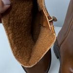 Vince Camuto NWOB  Telvanni Round Toe Leather Warm Caramel Booties Boots Sz 6.5 Photo 12