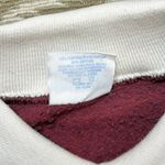 90s Santee Pluma Vintage Grandma Sweatshirt Collared Patchwork Quilt USA L Large Red Photo 4