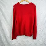 Orvis  Red Cotton Knit Roll Neck Pullover Sweater‎ Womens Size L Photo 7