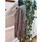 Loft Blue Yellow Plaid Puff Sleeve Swing Long Sleeve Casual Top Blouse Size XS Photo 4