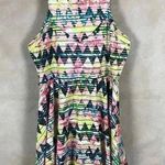 Floral Diamond Laser Cut Asymmetrical Dress NWT XL Photo 0