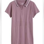 Athleta MOMENTUM SEAMLESS POLO TEE in Mauve Activewear Pickleball Size Small EUC Photo 0