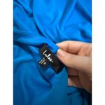 Lulus NWOT  Small Attractive Radiance Bright Blue Mesh Ruched‎ Halter Mini Dress Photo 6