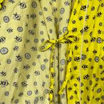 Mark Ashton  Yellow Bumble Bee Bathrobe Womens S/M Belted Short Sleeve Robe Photo 6