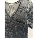 Spring + Mercer Velvet Legging Tee Medium Top V Neck Pocket Stretch Soft Black Photo 4