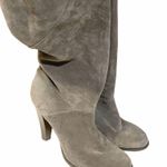 Michael Kors Michael Size 6.5 Grey Suede Leather Knee High Slouch Boots Photo 4