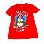 Elf The Movie OMG Santa I Know Him T Shirt Womens Small Red Christmas Party Photo 1