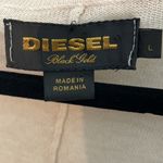 Diesel Black Gold Cream Linen Blend Cardigan Large Photo 3