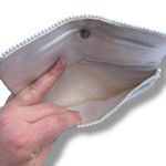 Boutique Vintage Beaded Handbag Purse Clutch Wallet White Silver Photo 3