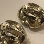 Lisner Vintage Light Gold Tone Purple AB Rhinestone Clip On Earrings Photo 3