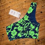 ZARA  tropical flower coconutgirl one shoulder cropped top Photo 1