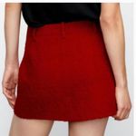 ZARA Red mini skirt with size slit from . brand new with tags tweed skirt size xs Photo 6
