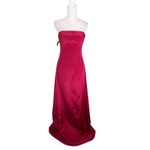 Silhouettes Prom Bridesmaid Dress Burgundy Wine Red 6 Strapless New Photo 10