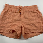 Athleta  Orange Sorbet Linen Cabo Pull On Shorts 12 Photo 0