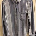 Maeve Anthropologie Size Large Chatham Chambray Blue & White Button Front Shirt Photo 3